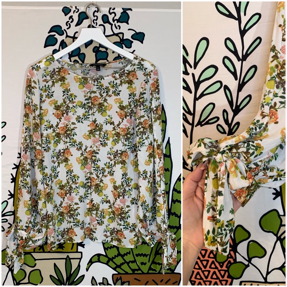 BR Floral Bishop Sleeve Blouse